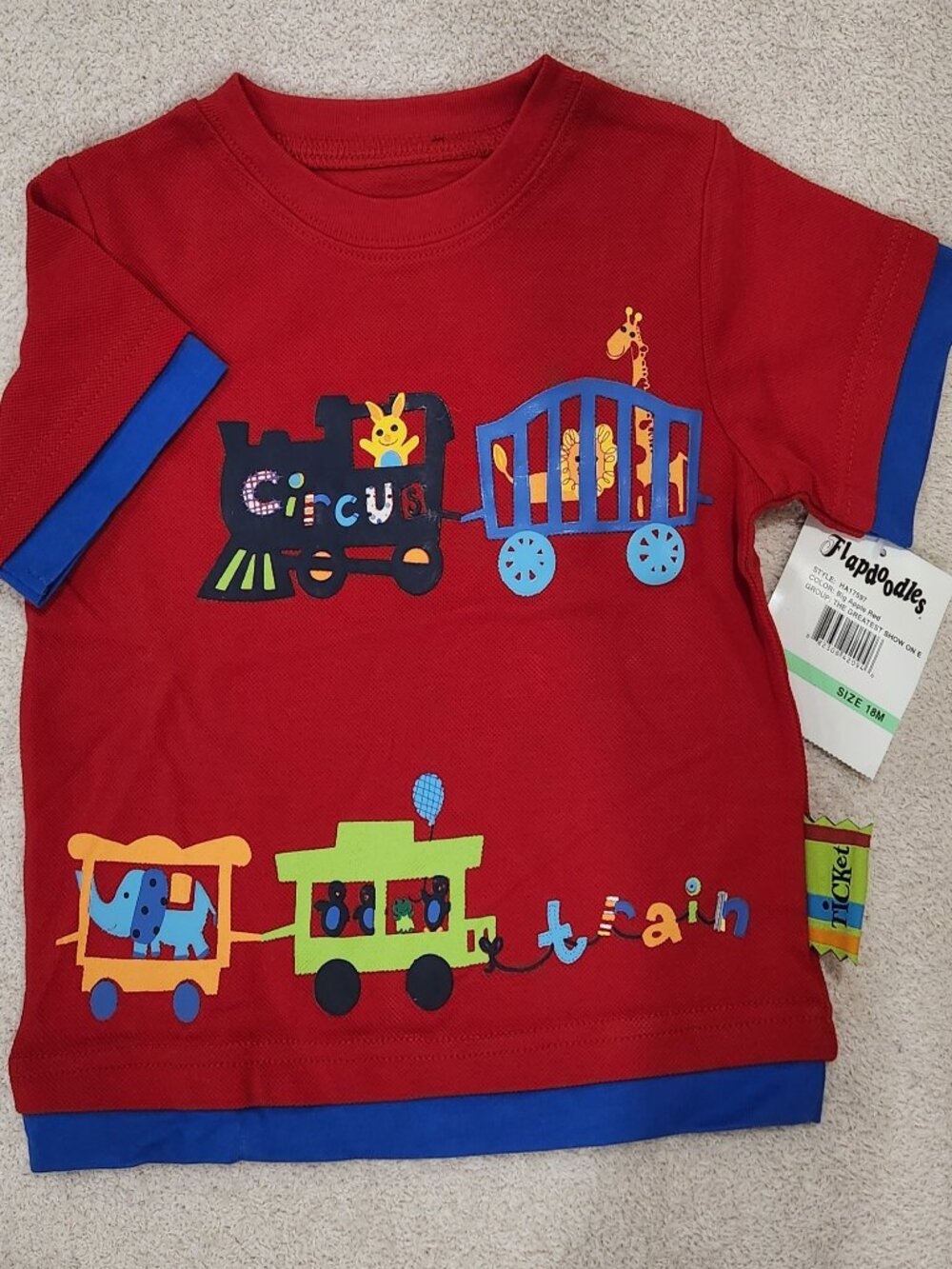 Flapdoodles - Red Circus Train Tee